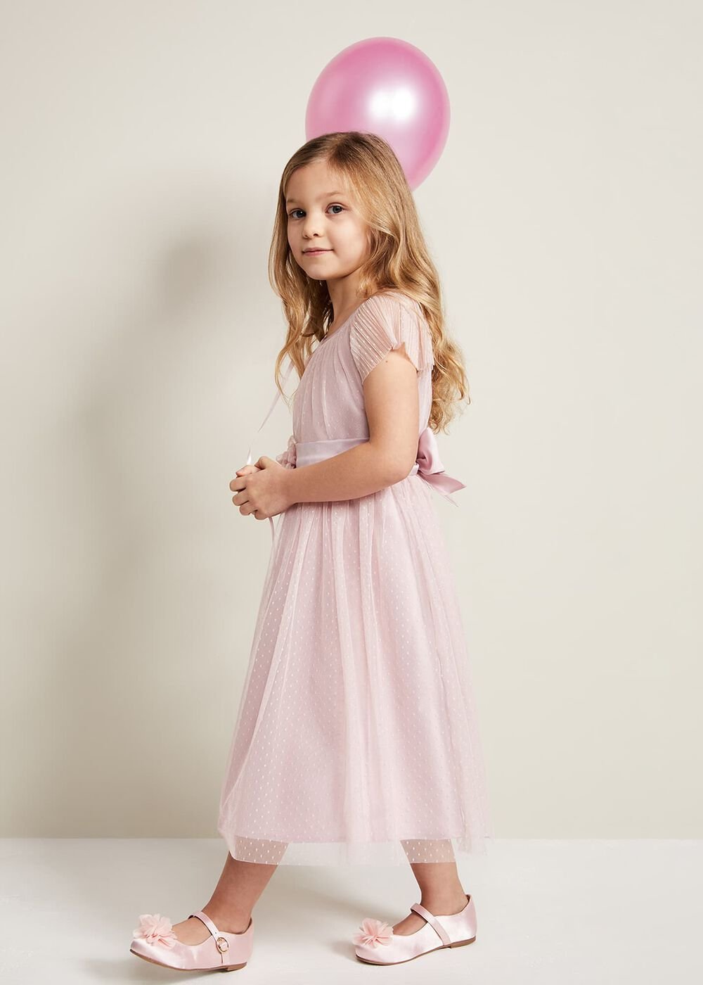 Jasmine Tulle Fit And Flare Dress - Antique Rose