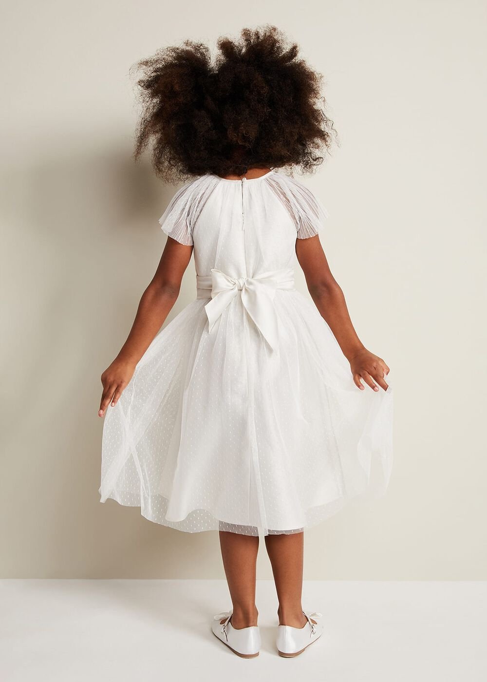 Jasmine Tulle Fit And Flare Dress - Ivory