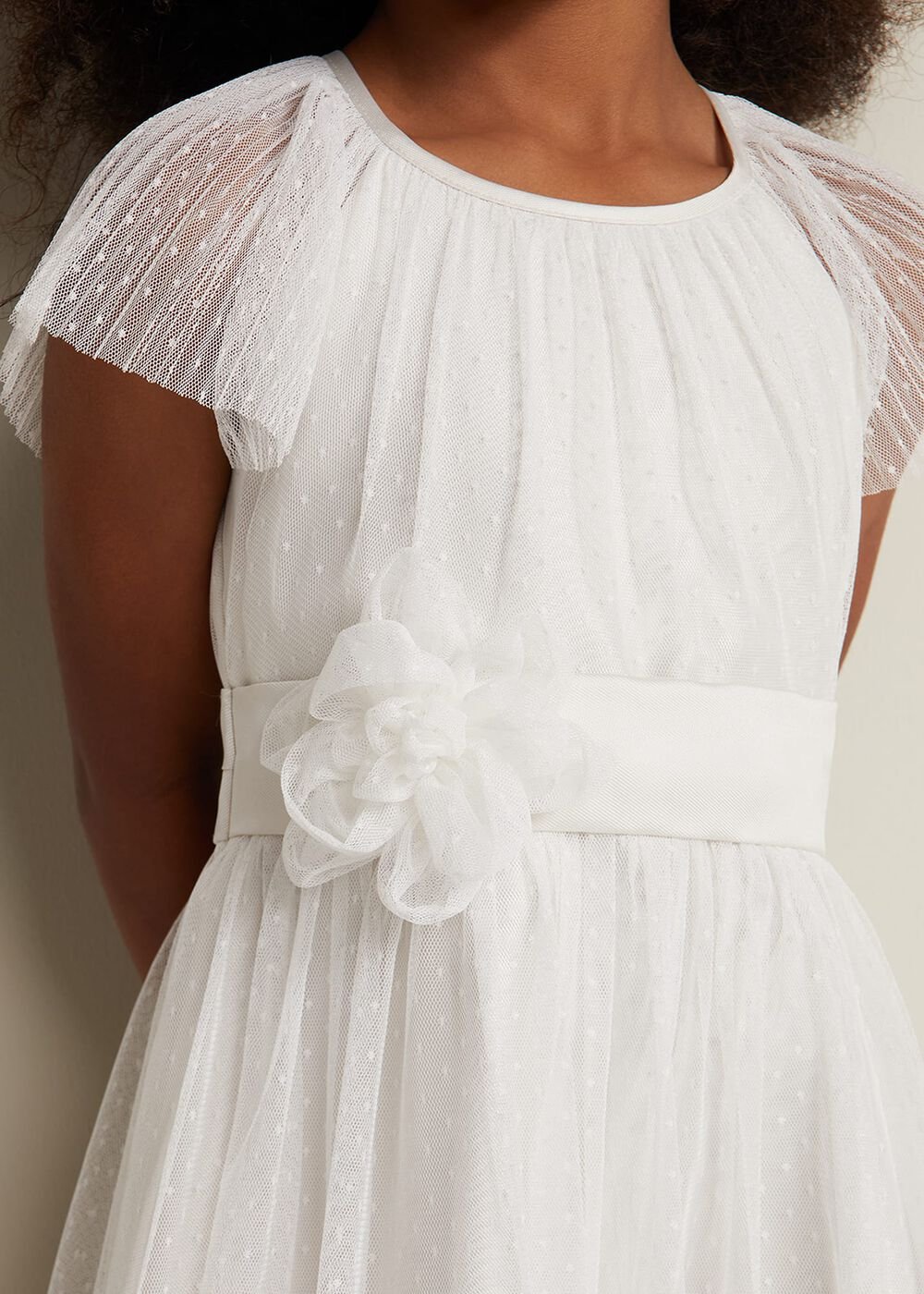 Jasmine Tulle Fit And Flare Dress - Ivory
