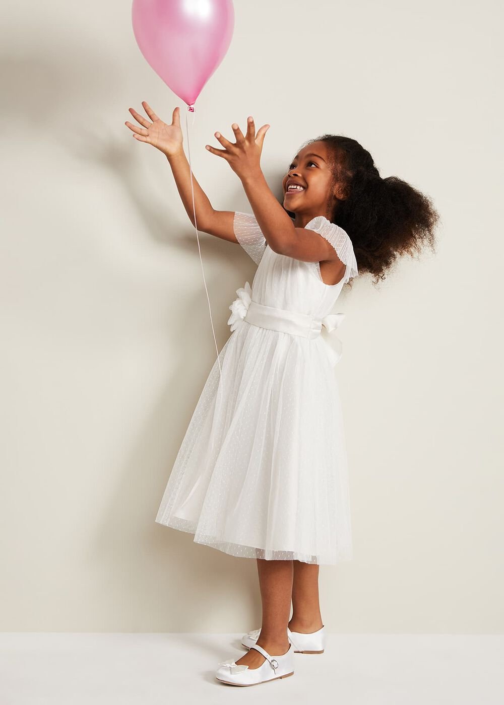 Jasmine Tulle Fit And Flare Dress - Ivory