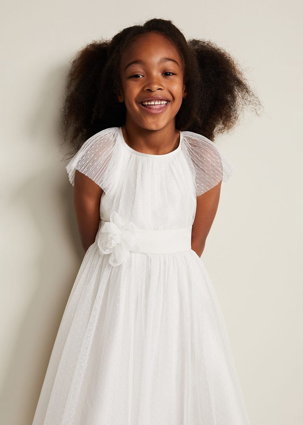 Jasmine Tulle Fit And Flare Dress - Ivory