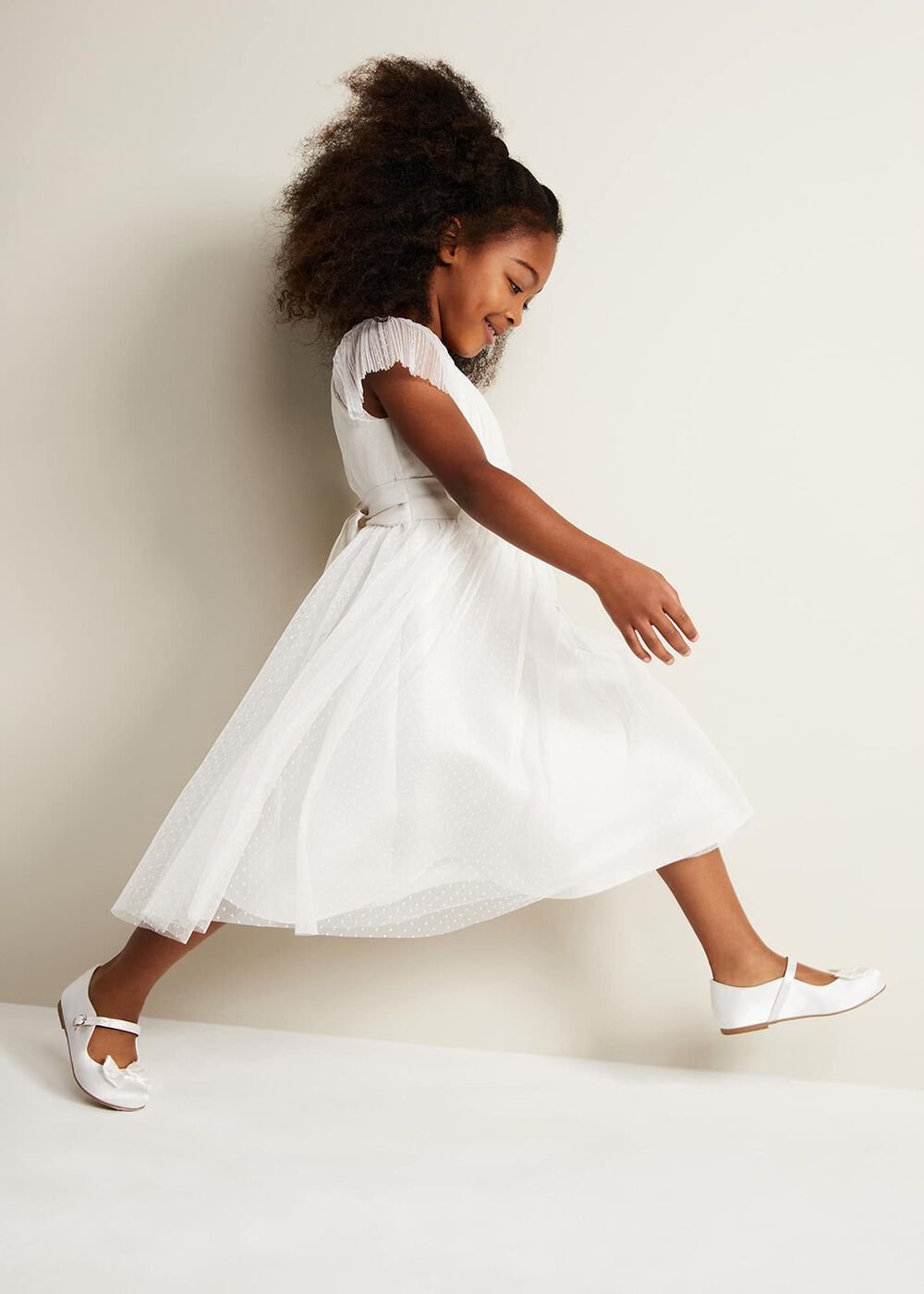 Jasmine Tulle Fit And Flare Dress - Ivory
