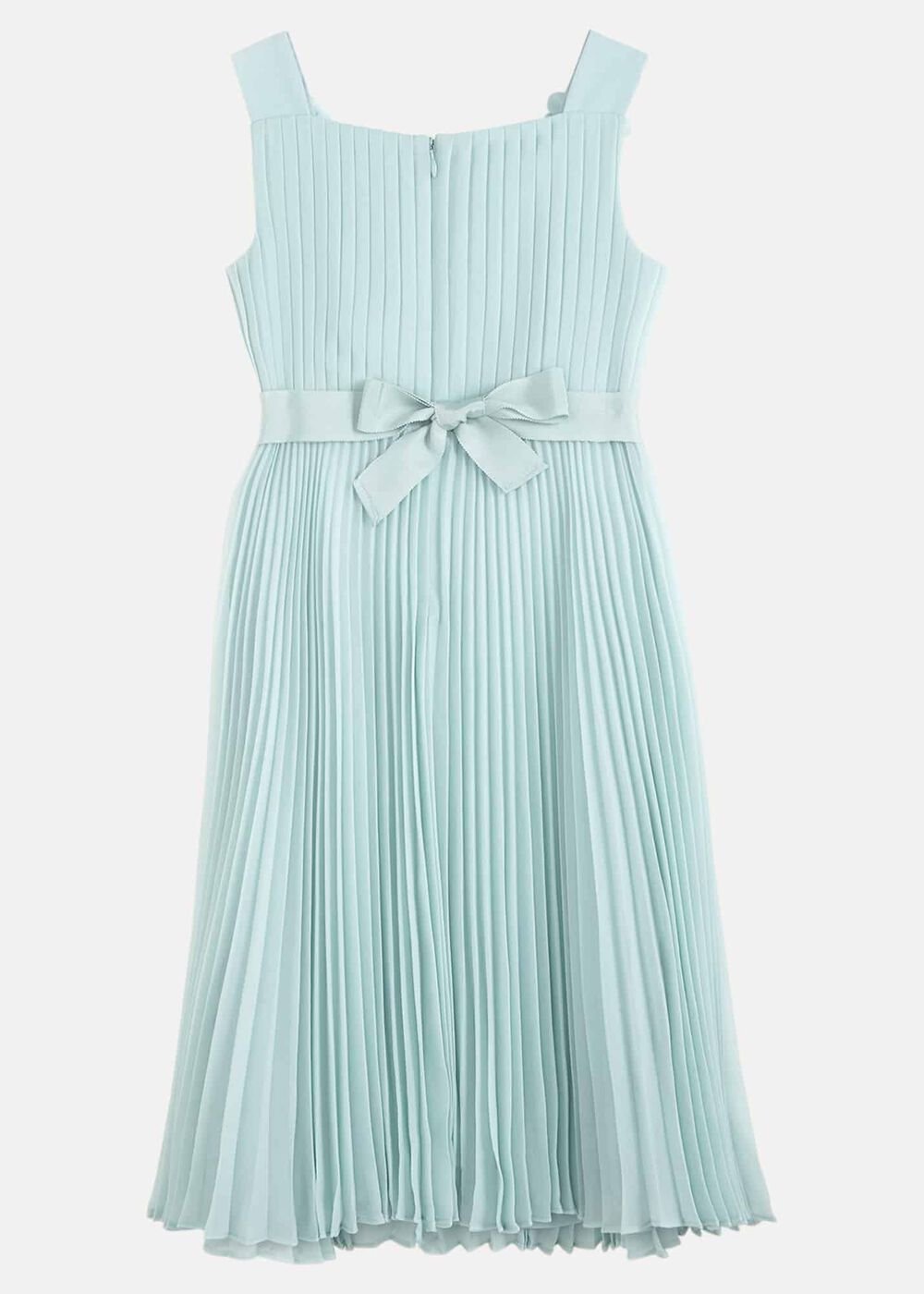 Belle Pleat Dress - Pale Blue