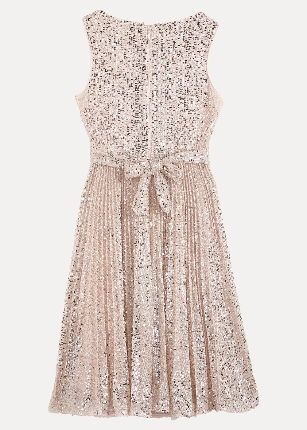 Tiana Sequin Pleat Dress - Gold