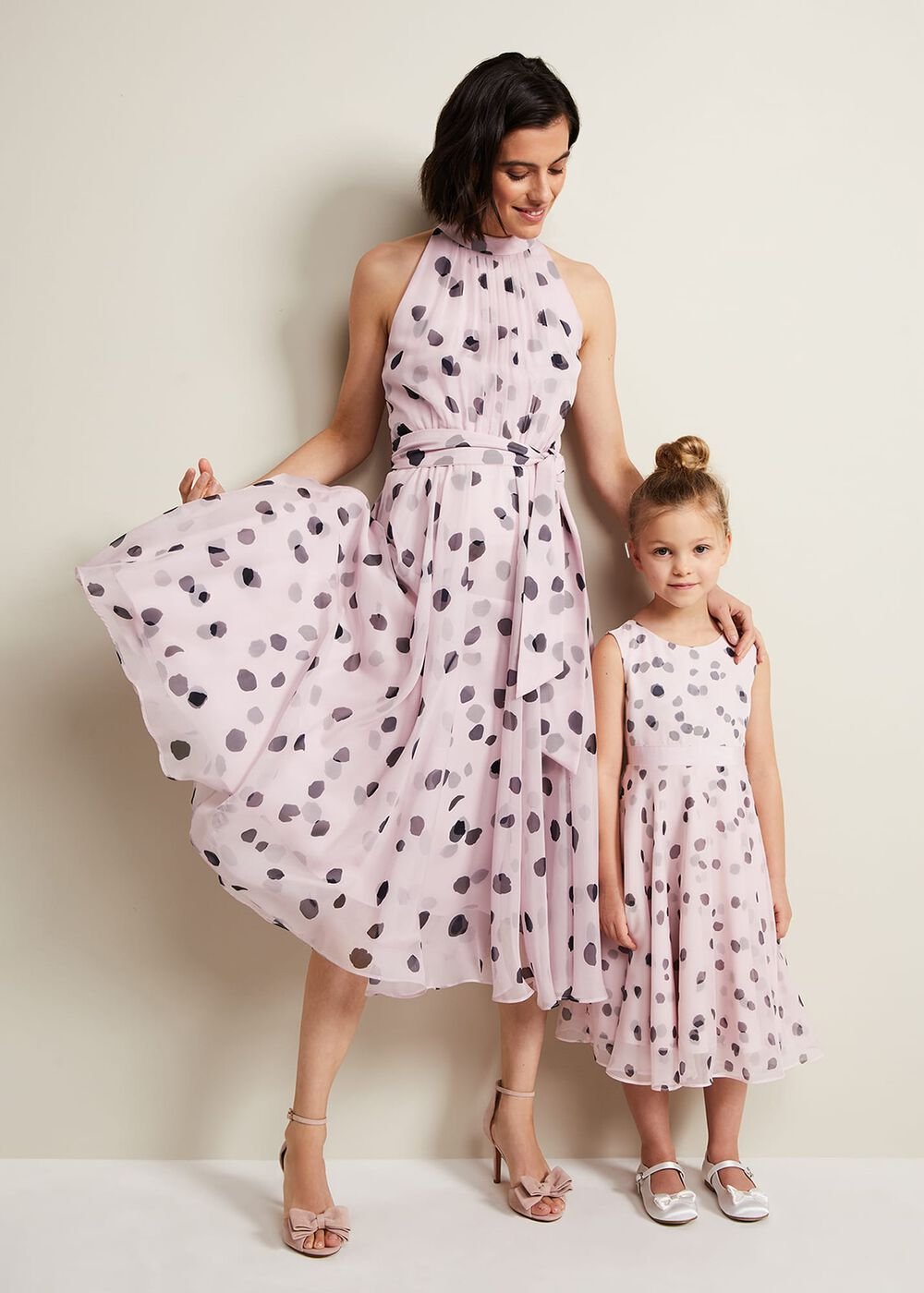 Megura Polka Dot Fit And Flare Dress - Multi-Coloured