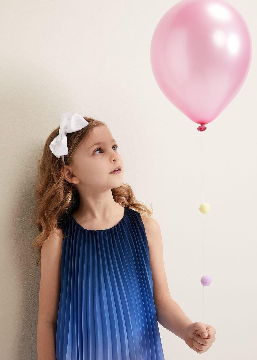 Jessie Ombre Pleat Dress - Blue