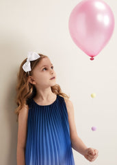 Jessie Ombre Pleat Dress - Blue