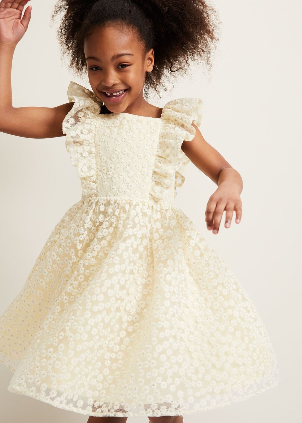 Daisy Smock Dress - Yellow
