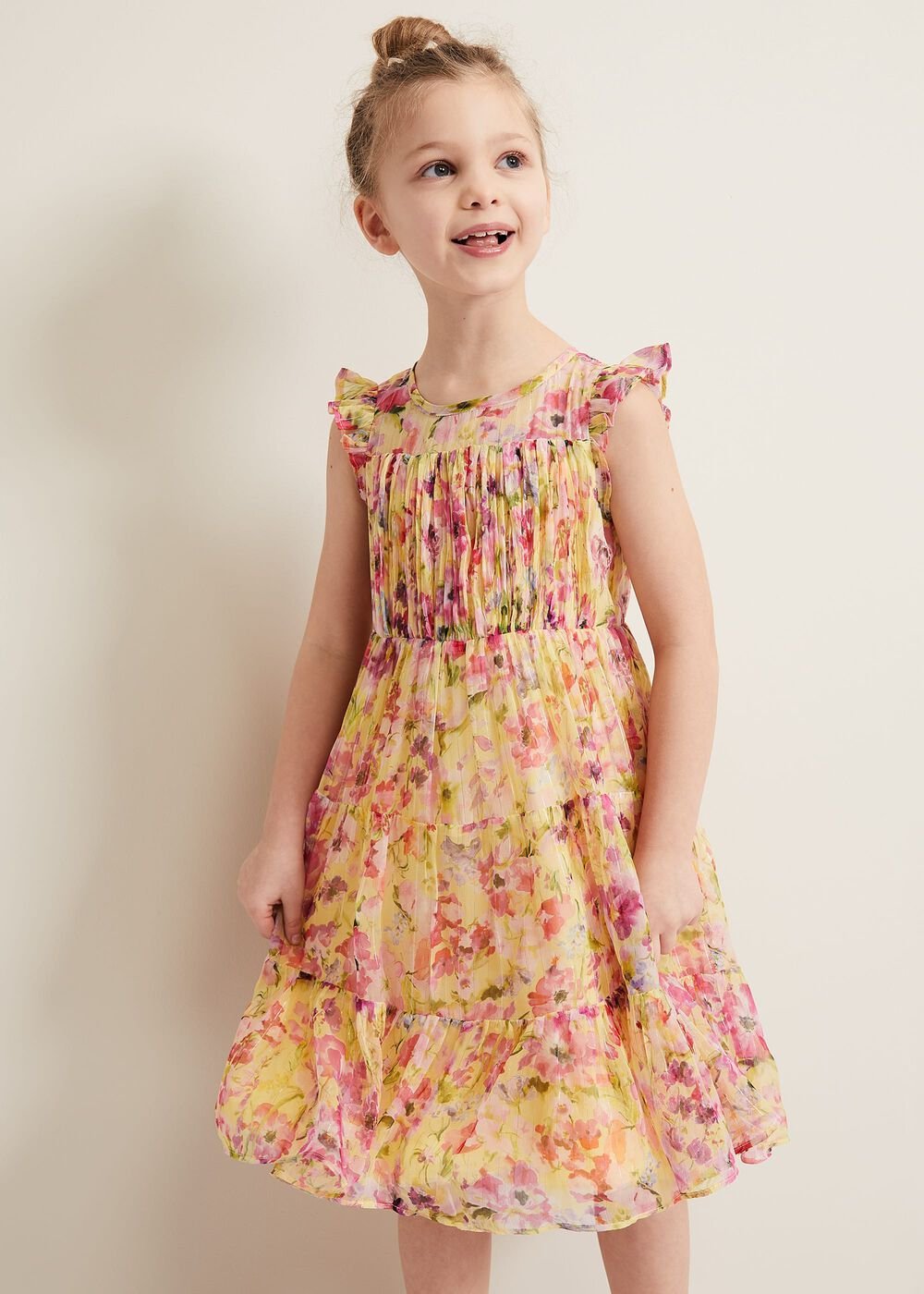 Aurora Print Shimmer Dress - Multi-Coloured