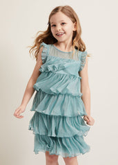 Destiny Plisse Dress - Green