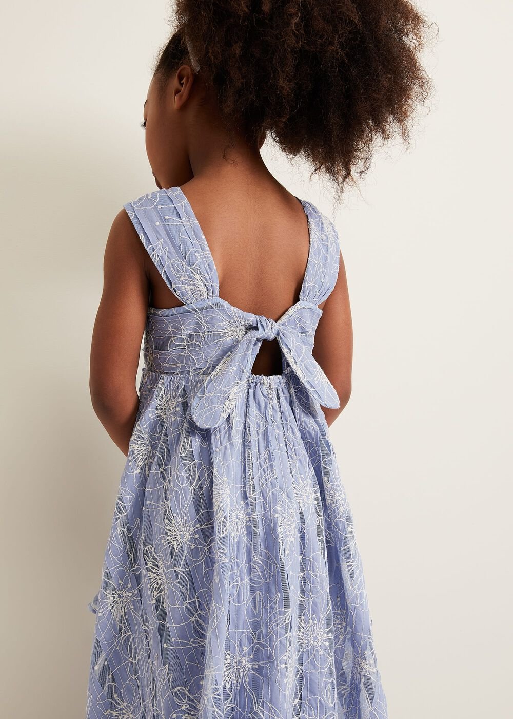 Amelia Embroidered Dress - Blue