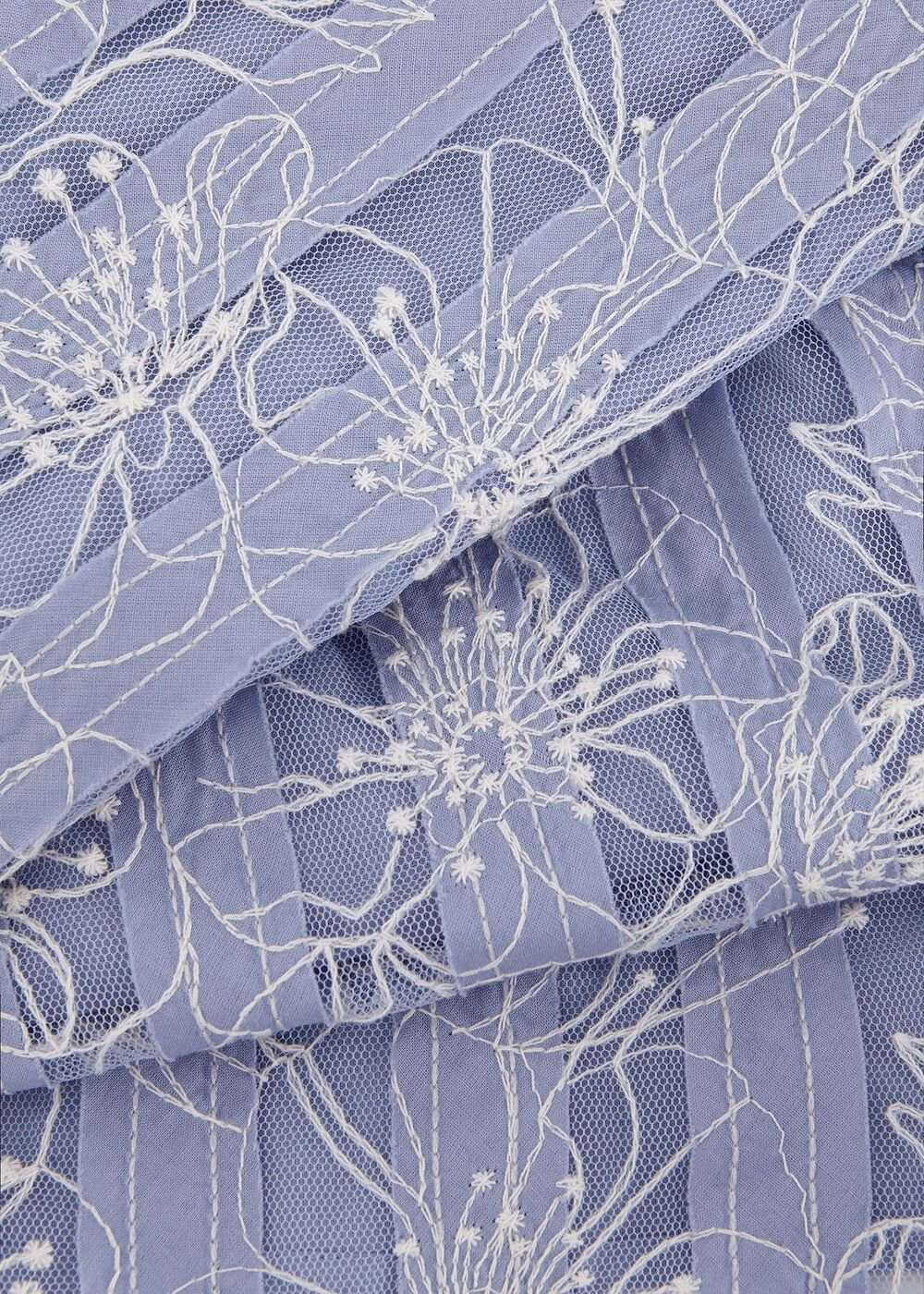 Amelia Embroidered Dress - Blue