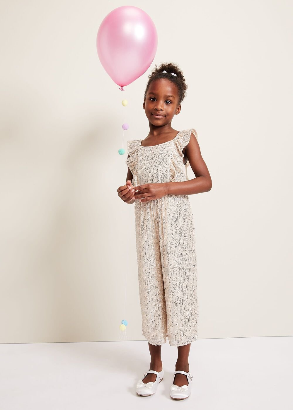 Evie Sequin Jumpsuit - Silver