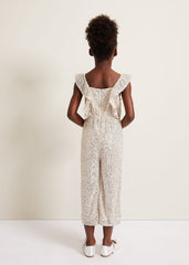 Evie Sequin Jumpsuit - Silver