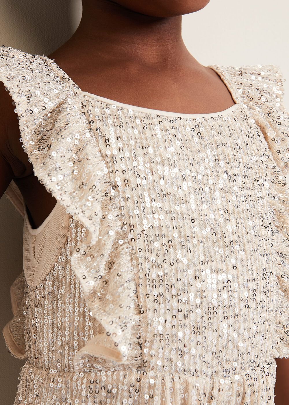 Evie Sequin Jumpsuit - Silver
