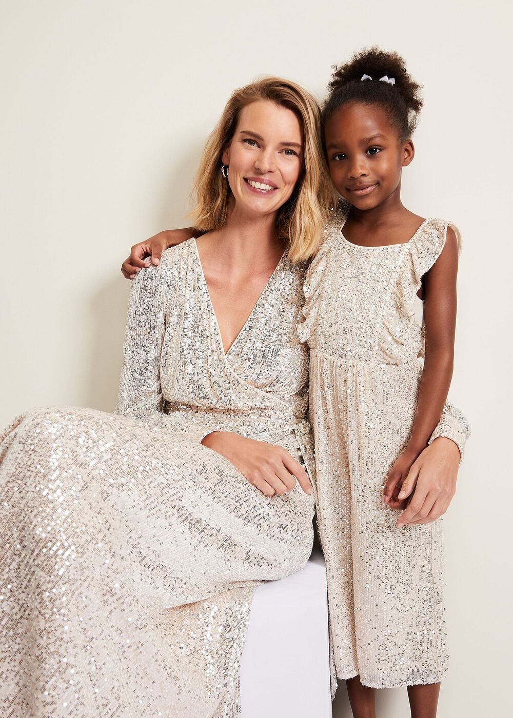 Evie Sequin Jumpsuit - Silver