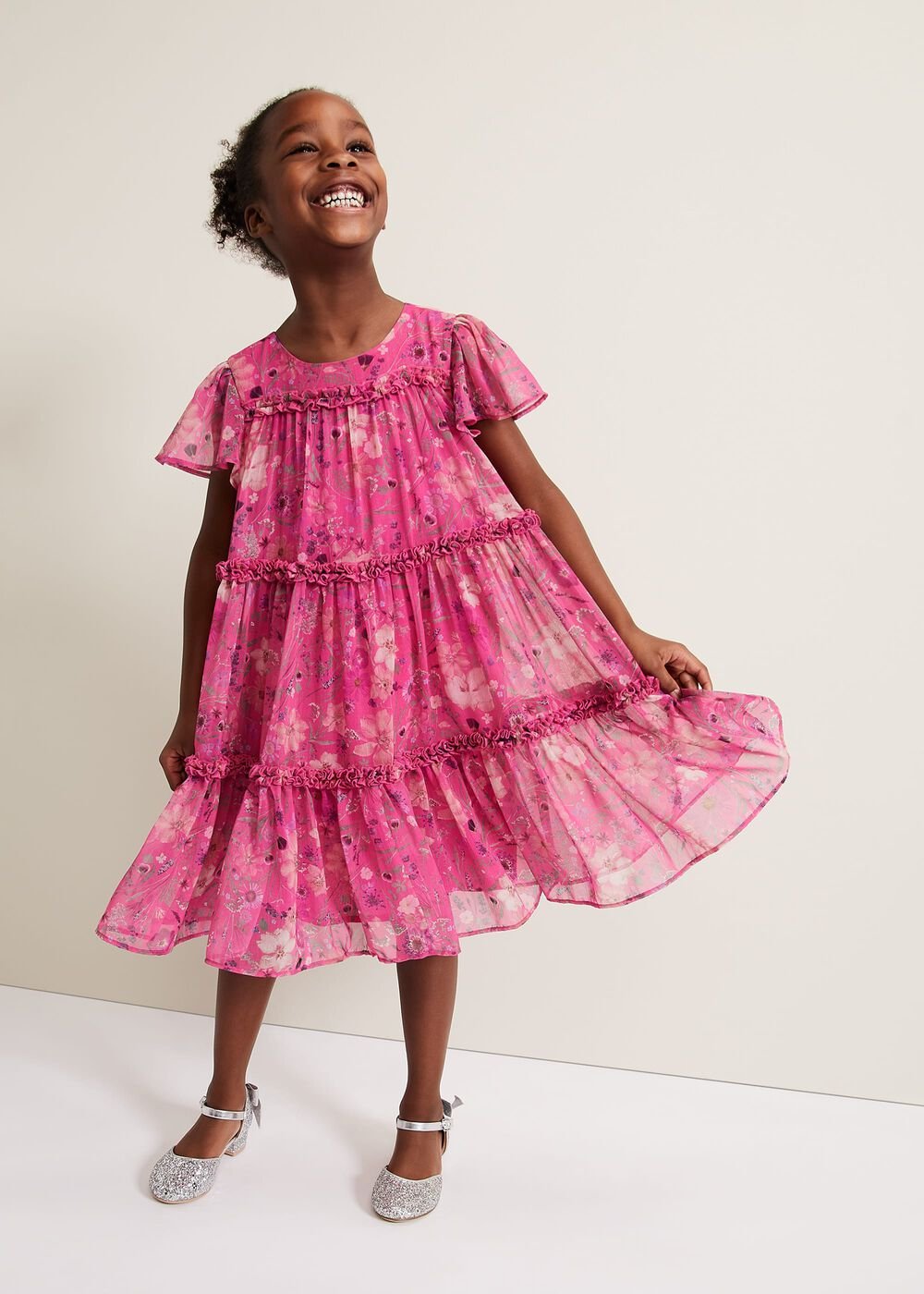 Isabela Floral Smock Dress - Multi-Coloured