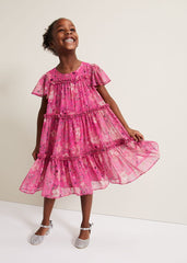 Isabela Floral Smock Dress - Multi-Coloured