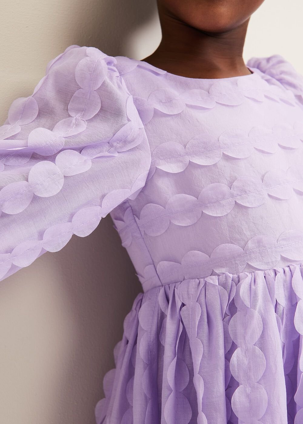 Bailey Textured Smock Dress - Purple
