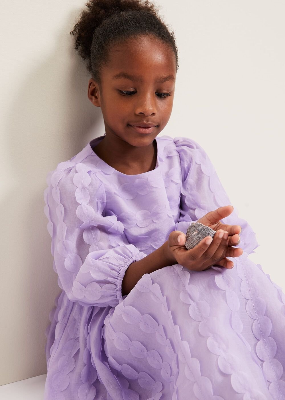 Bailey Textured Smock Dress - Purple