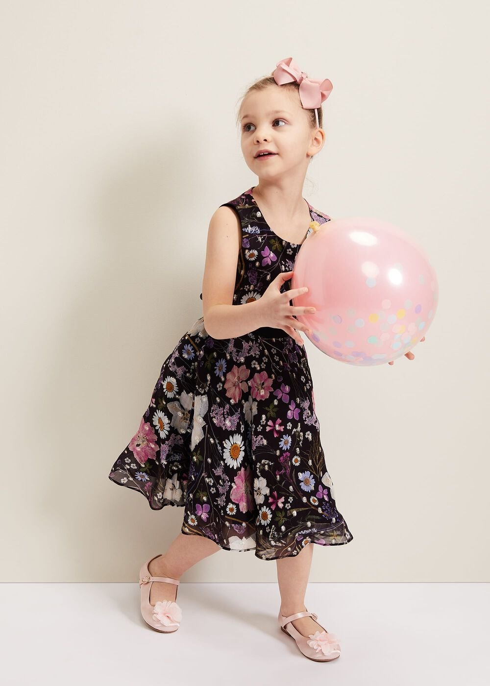 Remy Floral Shimmer Dress - Multi-Coloured