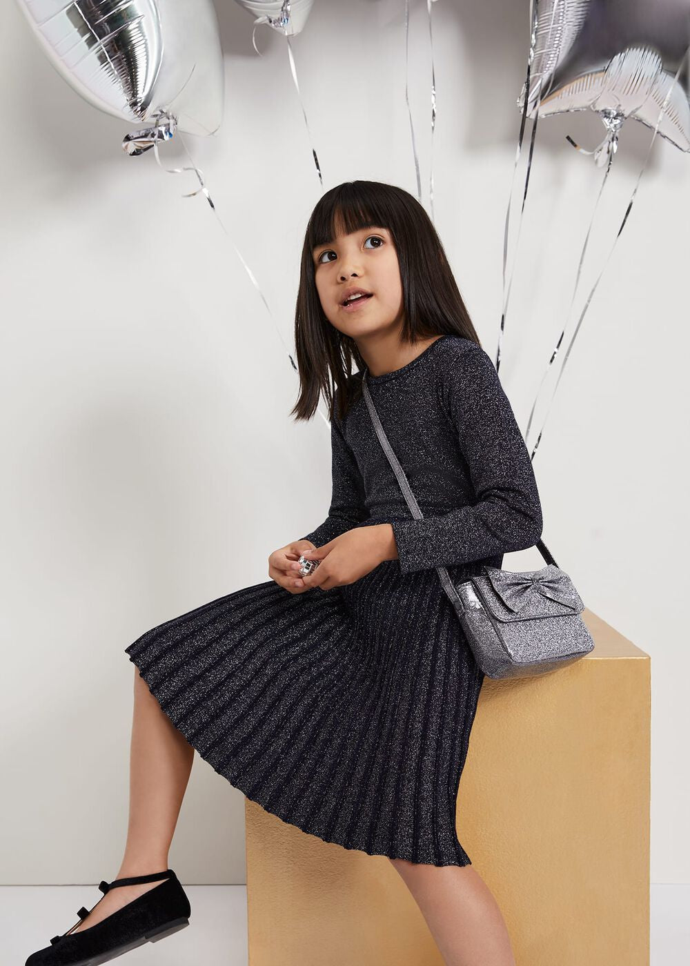 Grey Glitter Bag - Grey