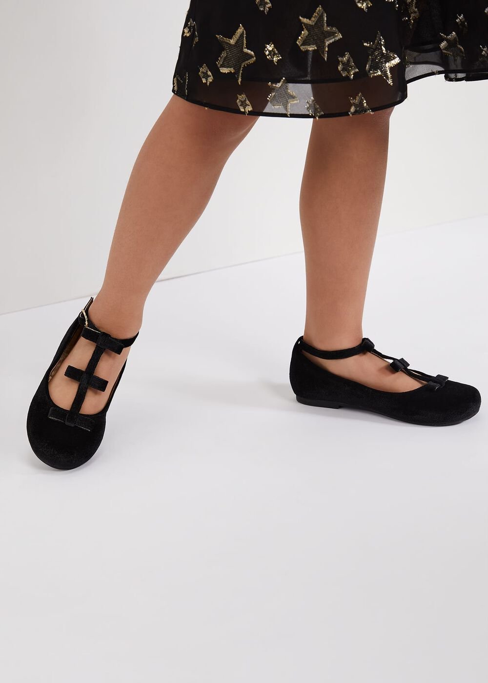 Black Velvet Shoes - Black