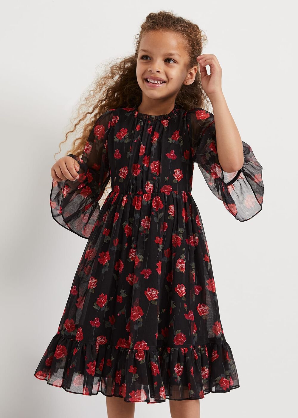 Lela Floral Smock Dress - Multi-Coloured