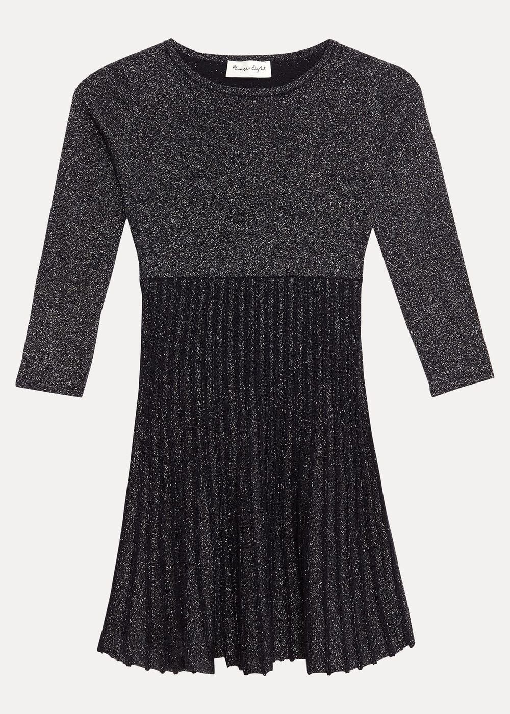 Jessamin Shimmer Fit And Flare Dress - Navy