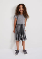 Jayla Silver Knit Dress - Silver