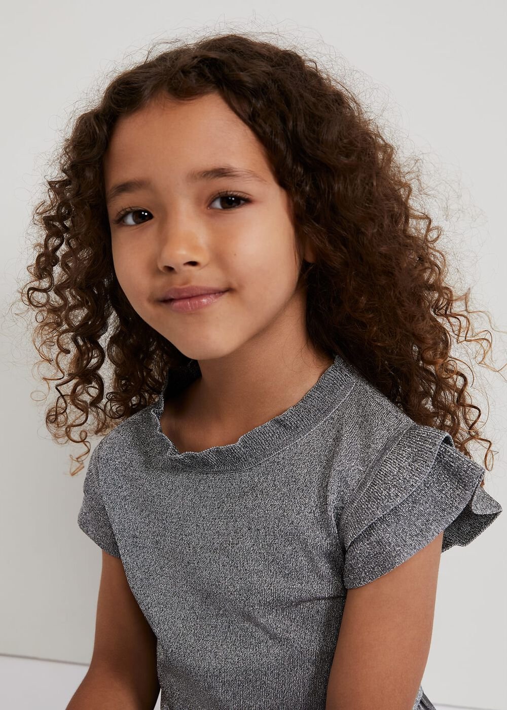 Jayla Silver Knit Dress - Silver