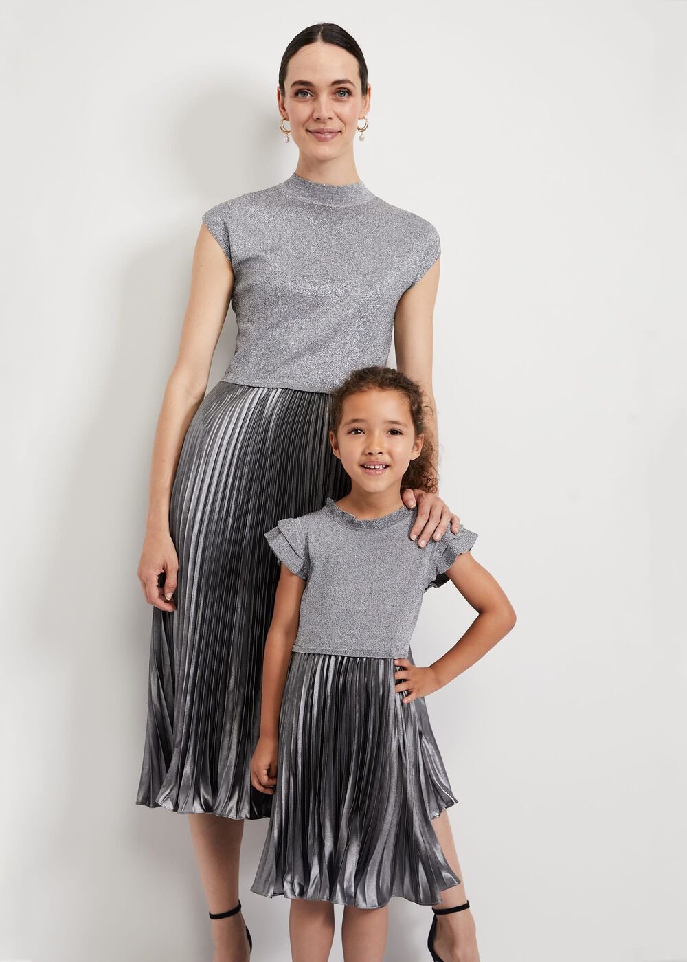 Jayla Silver Knit Dress - Silver