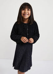Kessie Black Fluffy Cardigan - Black