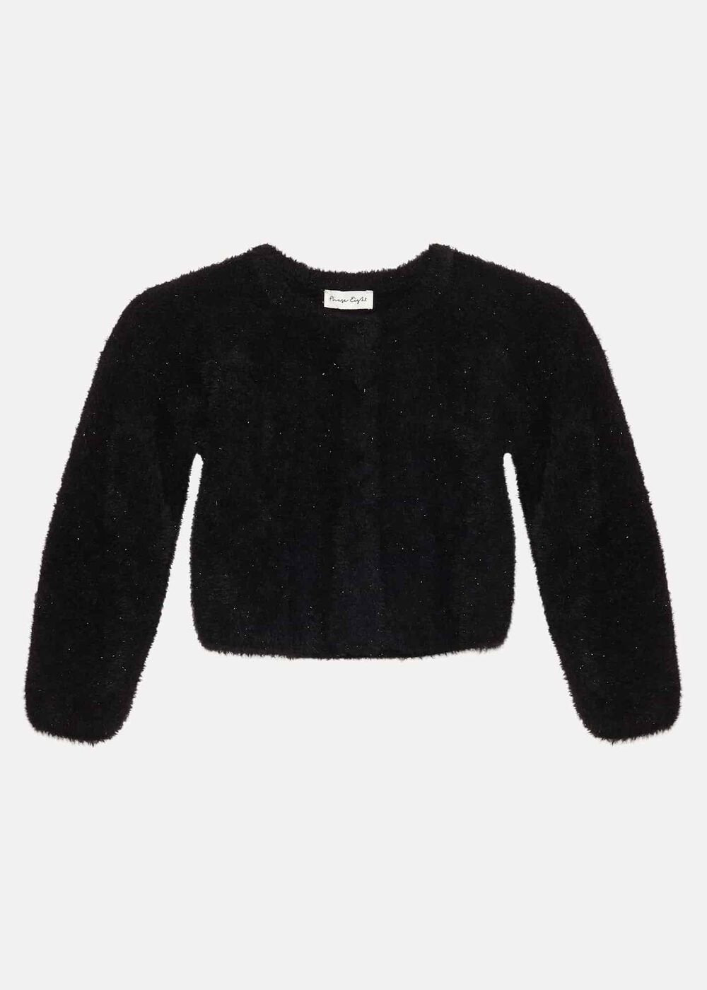 Kessie Black Fluffy Cardigan - Black