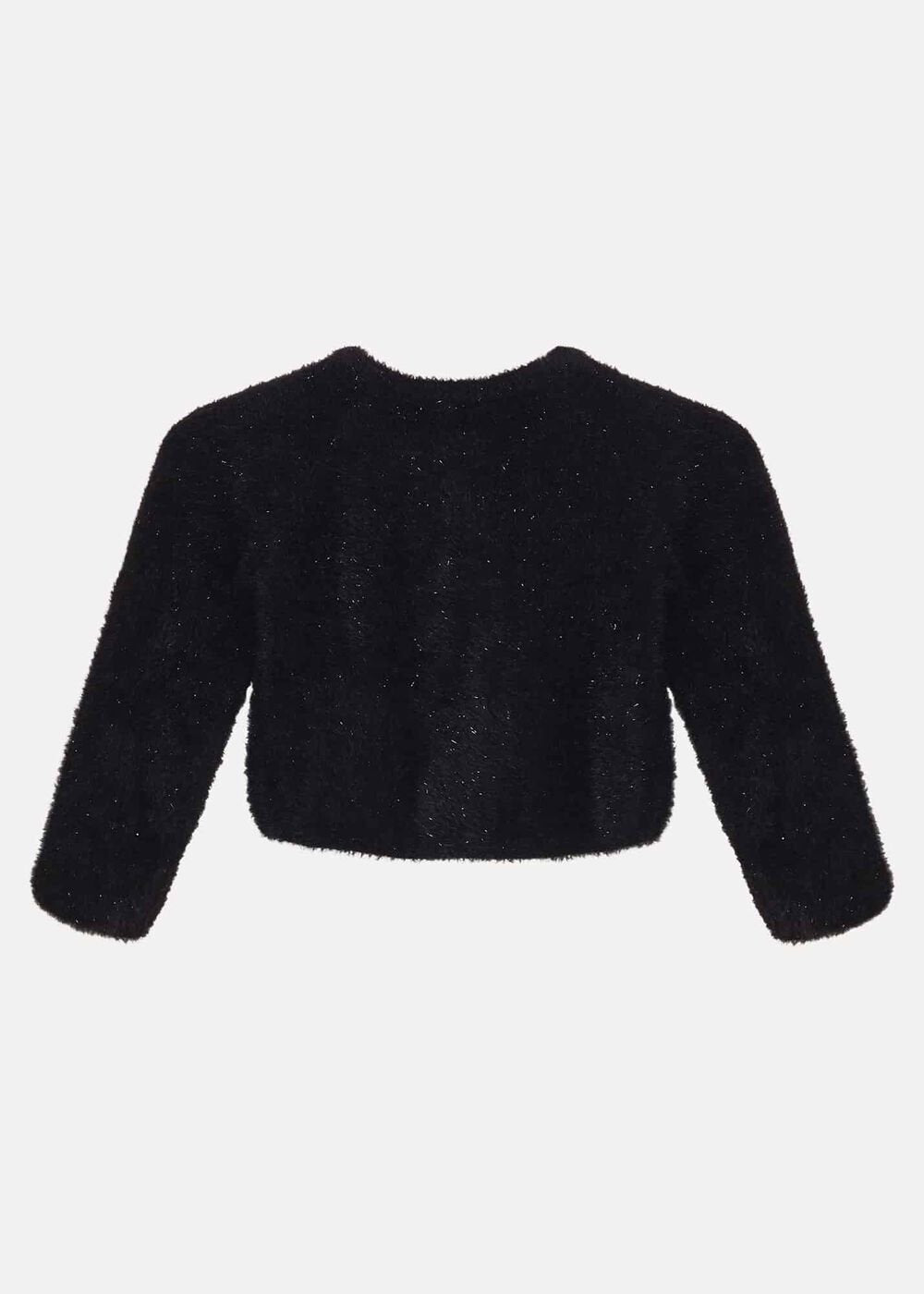Kessie Black Fluffy Cardigan - Black