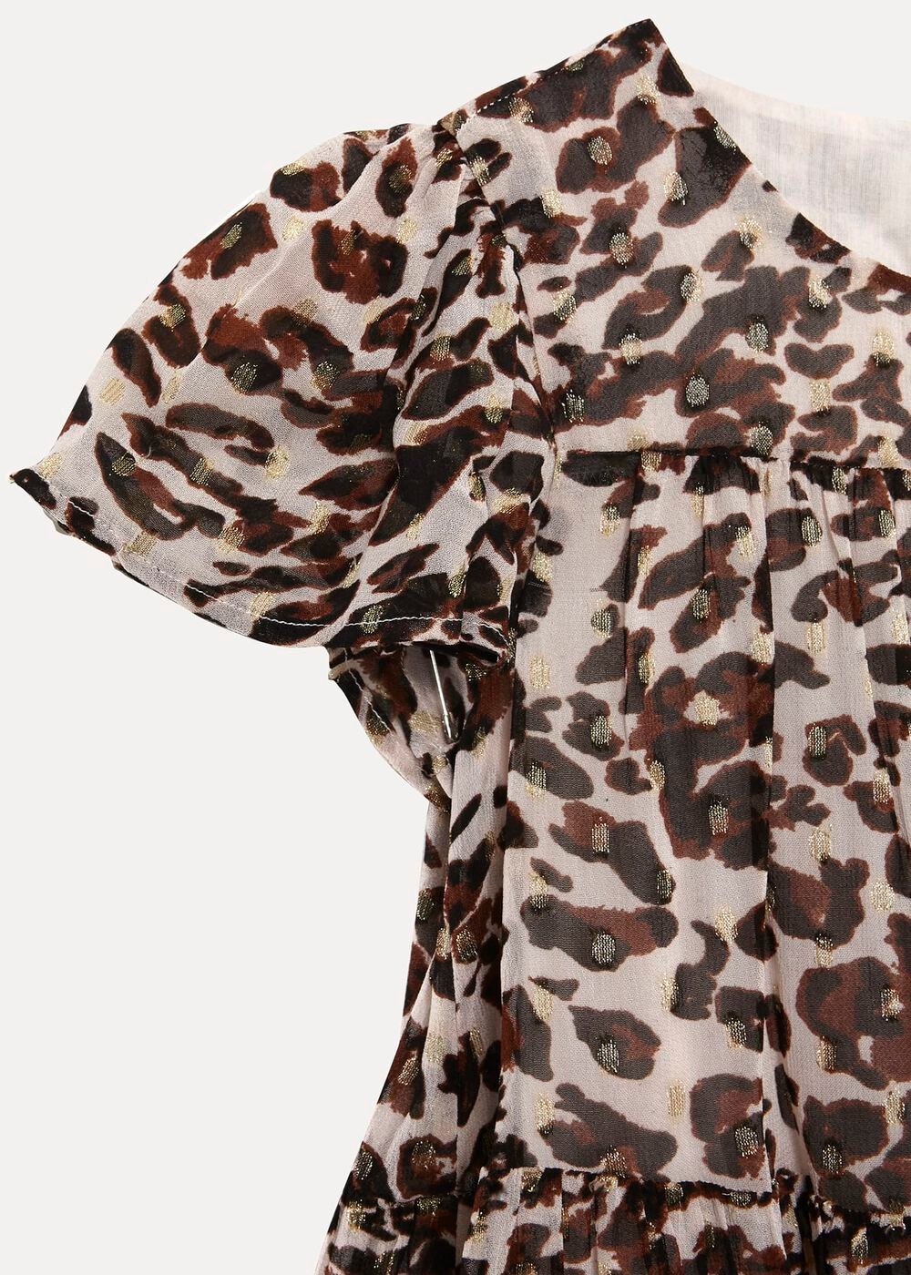 Eve Leopard Shimmer Swing Dress - Multi-Coloured