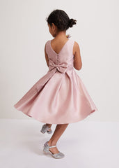 Melody Antique Rose Satin Dress - Antique Rose