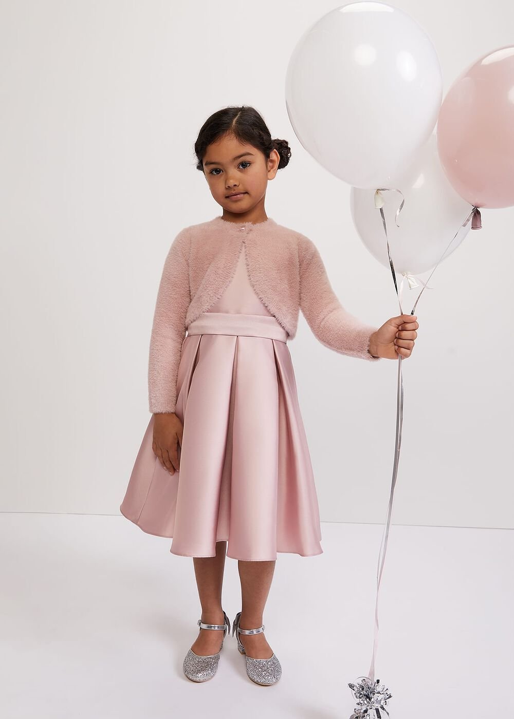 Melody Antique Rose Satin Dress - Antique Rose
