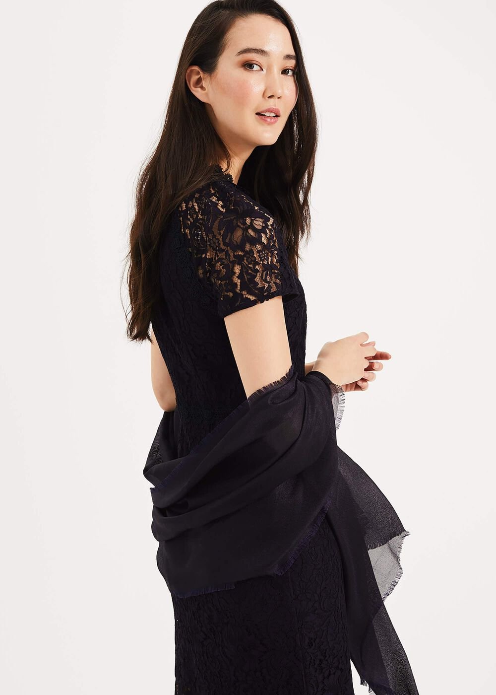 Verity Shawl - Navy