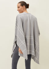 Shauna Check Cape - Grey