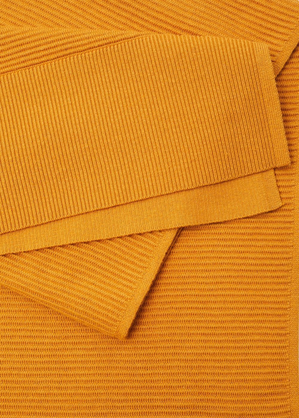 Lorell Ribbed Texture Scarf - Mustard