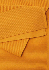 Lorell Ribbed Texture Scarf - Mustard