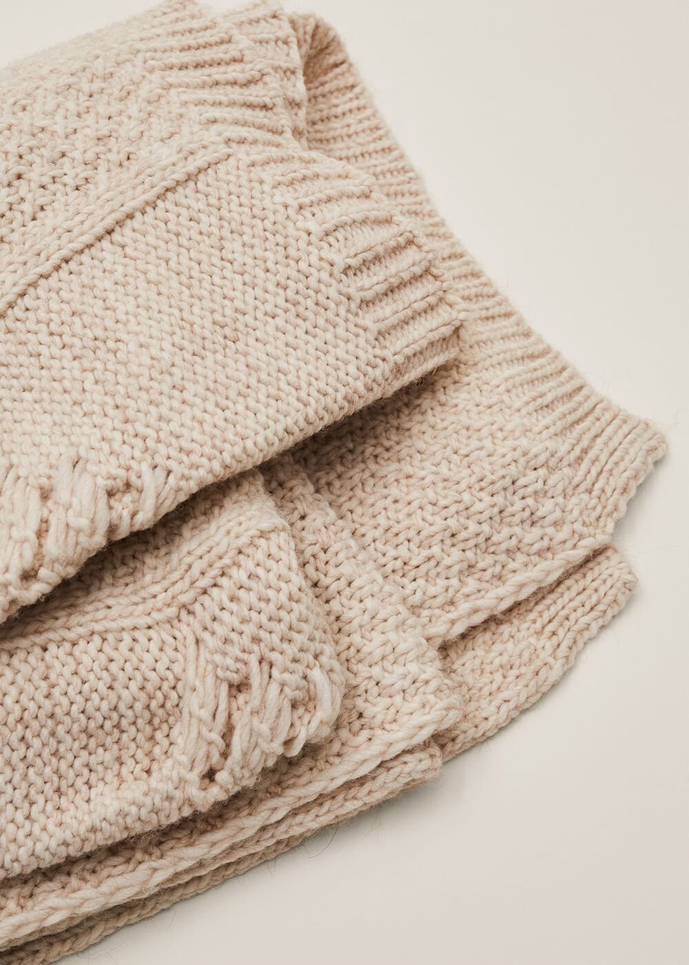 Miya Knitted Blanket - Cream