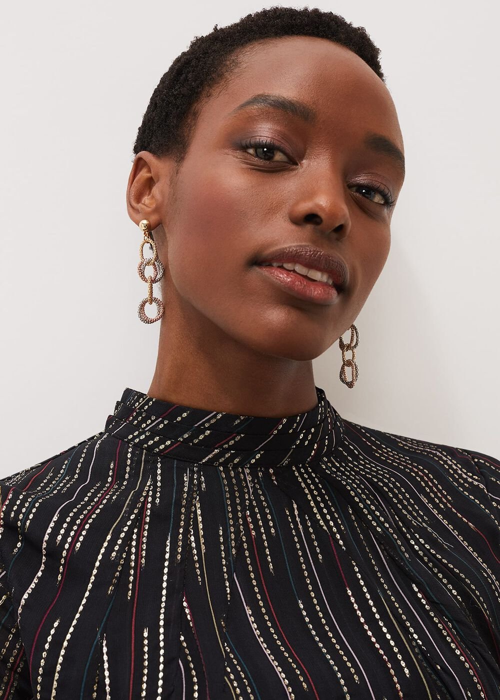 Mixed Link Earrings - Silver/Rose Gold