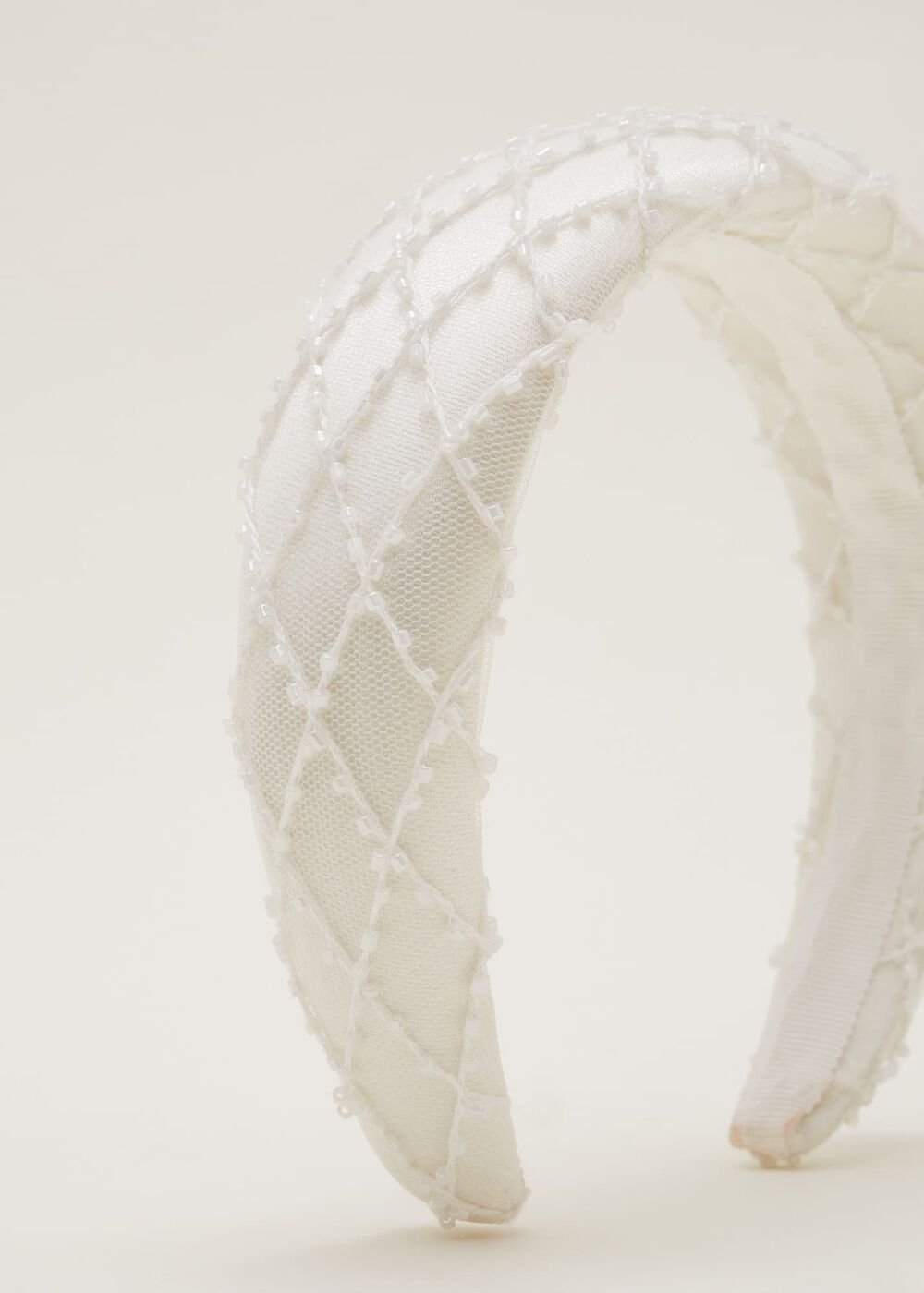Ivory Beaded Headband - Ivory