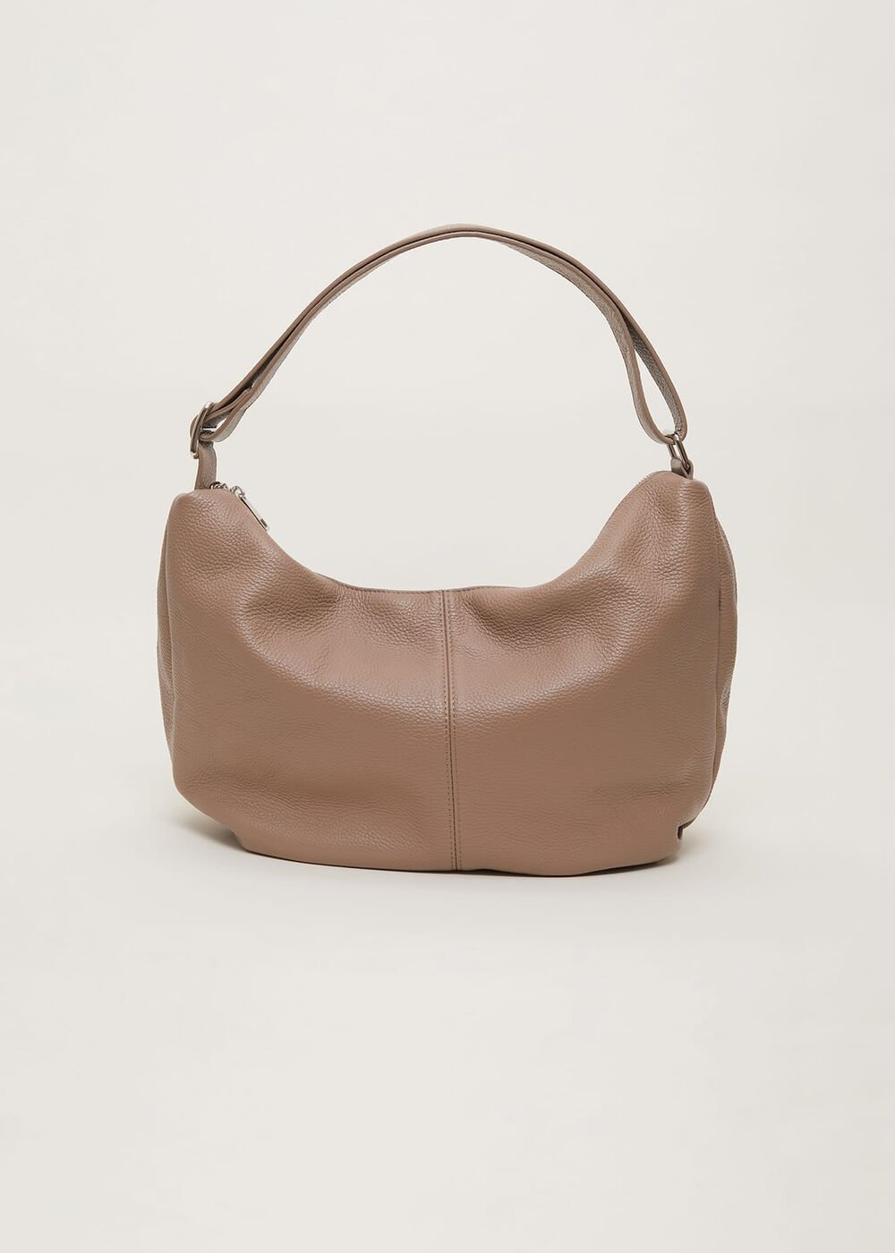 Leather Shopper Bag - Putty White