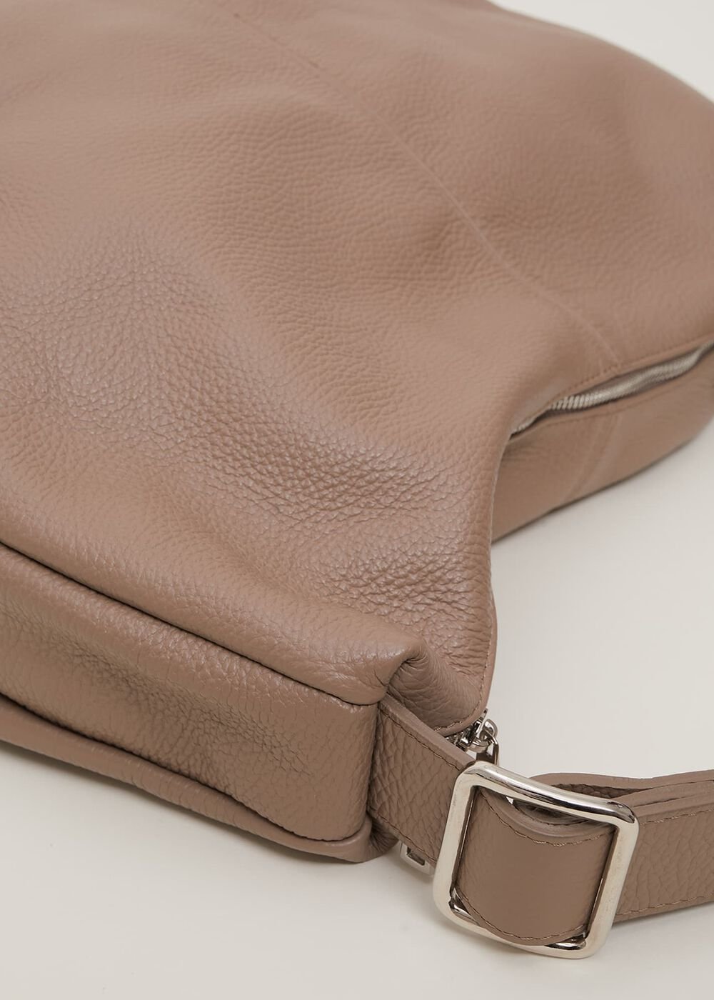 Leather Shopper Bag - Putty White