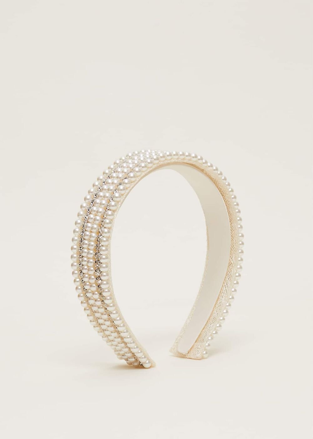 Bridal Beaded Headband - Ivory