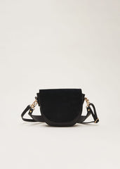 Suede Cross Body Bag - Black