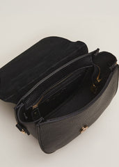 Suede Cross Body Bag - Black